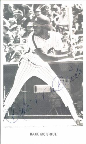 1978 Philadelphia Phillies Photocards #NNO Bake McBride Front