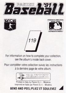 1991 Panini Stickers (Canada) #119 Barry Bonds Back