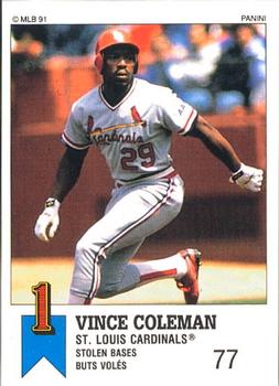 1991 Panini Top 15 (Canada) #41 Vince Coleman Front