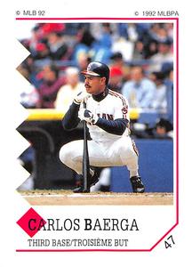 1992 Panini Stickers (Canadian) #47 Carlos Baerga Front