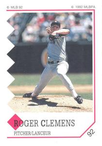 1992 Panini Stickers (Canadian) #92 Roger Clemens Front