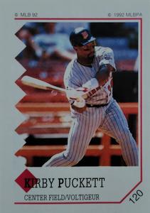 1992 Panini Stickers (Canadian) #120 Kirby Puckett Front