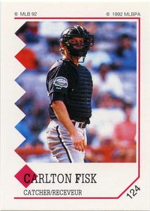 1992 Panini Stickers (Canadian) #124 Carlton Fisk Front