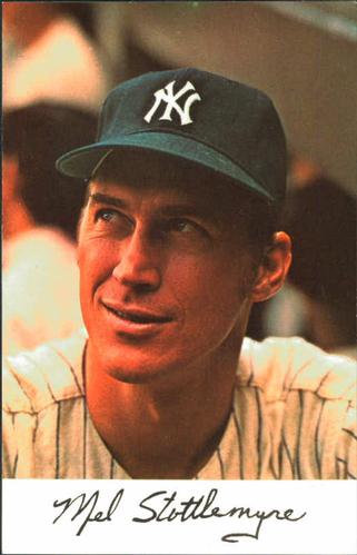 1971 New York Yankees Clinic Day Postcards #NNO Mel Stottlemyre Front