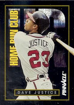1993 Pinnacle Home Run Club #31 Dave Justice Front