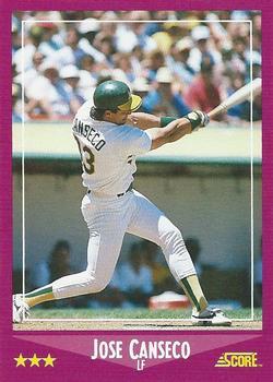 1988 Score - Glossy #45 Jose Canseco Front