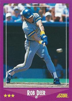 1988 Score - Glossy #95 Rob Deer Front