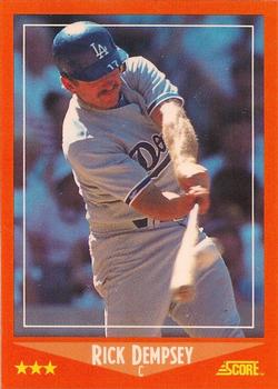 1988 Score Rookie & Traded - Glossy #32T Rick Dempsey Front