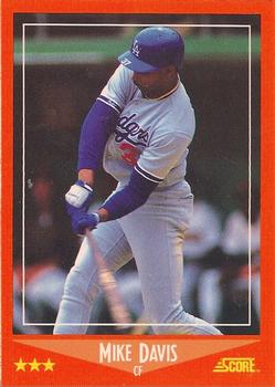 1988 Score Rookie & Traded - Glossy #53T Mike Davis Front
