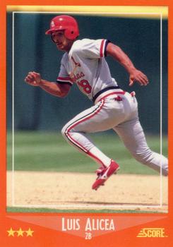 1988 Score Rookie & Traded - Glossy #98T Luis Alicea Front