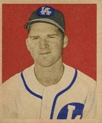 1949 Bowman PCL #24 Red Adams Front