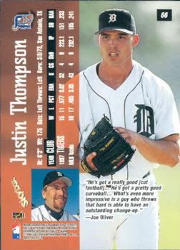 1998 SkyBox Dugout Axcess #66 Justin Thompson Back