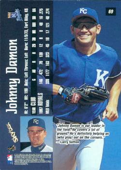 1998 SkyBox Dugout Axcess #69 Johnny Damon Back