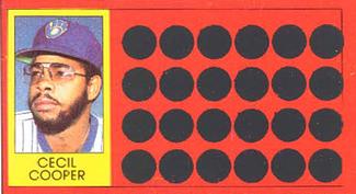 1981 Topps Scratch-Offs #2 Cecil Cooper Front