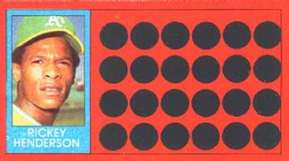 1981 Topps Scratch-Offs #39 Rickey Henderson Front