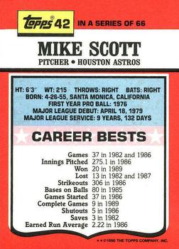 1990 Topps TV All-Stars #42 Mike Scott Back