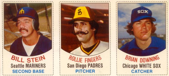 1977 Hostess - Panels #136-138 Bill Stein / Rollie Fingers / Brian Downing Front