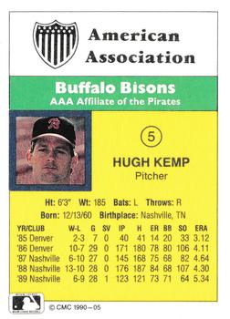 1990 CMC #5 Hugh Kemp Back