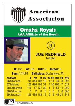 1990 CMC #34 Joe Redfield Back
