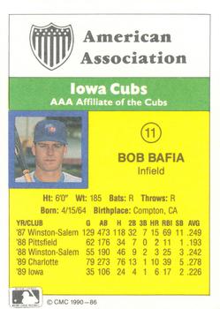 1990 CMC #86 Bob Bafia Back