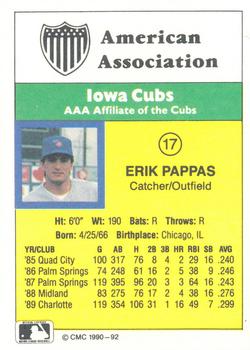 1990 CMC #92 Erik Pappas Back