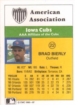 1990 CMC #97 Brad Bierley Back
