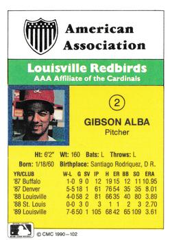 1990 CMC #102 Gibson Alba Back