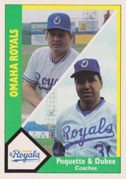 1990 CMC #199 Royals Coaches (Tom Poquette / Rich Dubee) Front