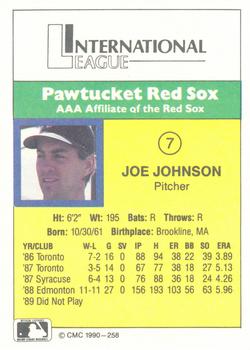 1990 CMC #258 Joe Johnson Back