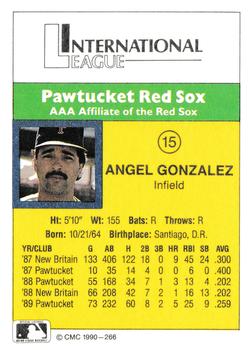 1990 CMC #266 Angel Gonzalez Back
