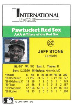 1990 CMC #273 Jeff Stone Back