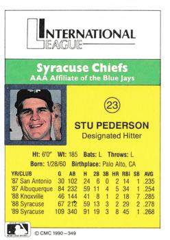 1990 CMC #349 Stu Pederson Back