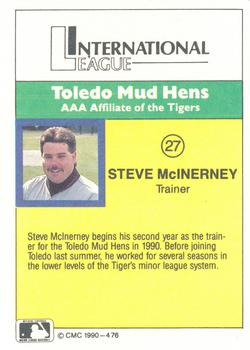1990 CMC #476 Steve McInerney Back