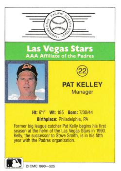 1990 CMC #525 Pat Kelly Back