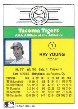 1990 CMC #578 Ray Young Back