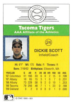 1990 CMC #601 Dickie Scott Back