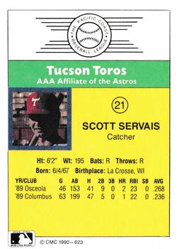 1990 CMC #623 Scott Servais Back