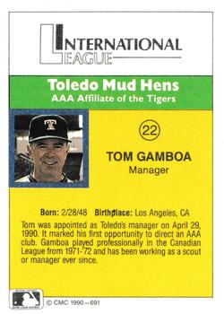 1990 CMC #691 Tom Gamboa Back