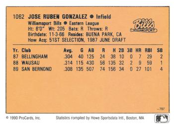 1990 CMC #797 Ruben Gonzalez Back