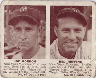 1941 Double Play (R330) #67-68 Joe Gordon / Red Ruffing Front