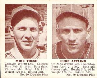 1941 Double Play (R330) #69-70 Mike Tresh / Luke Appling Front