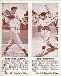 1941 Double Play (R330) #81-82 Ted Williams / Joe Cronin Front