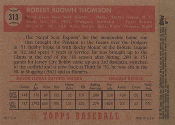 2003 Topps Shoebox Collection #12 Bobby Thomson Back