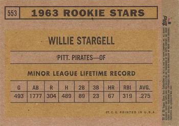 2003 Topps Shoebox Collection #30 Willie Stargell Back