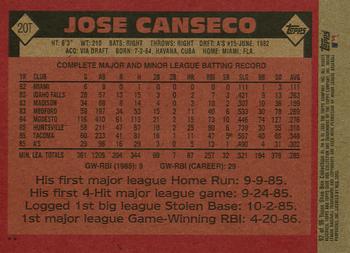 2003 Topps Shoebox Collection #92 Jose Canseco Back