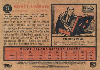 2011 Topps Heritage Minor League #23 Brett Lawrie Back