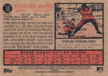 2011 Topps Heritage Minor League #25 Starling Marte Back