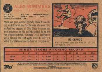 2011 Topps Heritage Minor League #48 Alex Wimmers Back