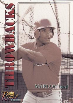 2001 Royal Rookies Throwbacks #8 Marlon Byrd Front