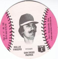 1977 Burger Chef Fun Meal Discs #NNO Rollie Fingers Front